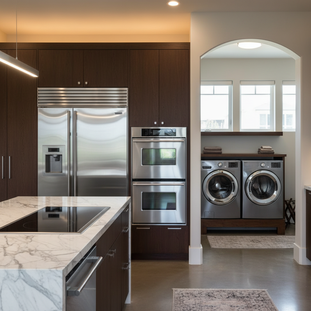 Premium appliance suite in a modern home